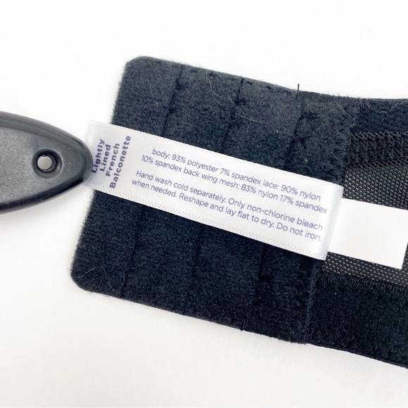 Cacique Lightly Lined French Balconette Bra Lace Pewter Black Shine 40DD - Picture 8 of 8